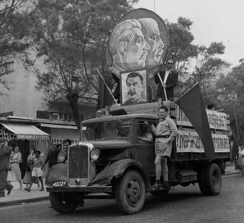1.Mai Parade in Tel Aviv, 1949. (Foto: GPO)