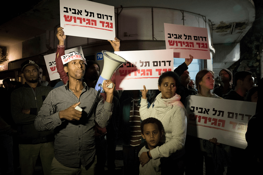 Protestaktion in Süd-Tel Aviv. Foto:Activestills